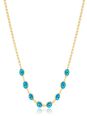 Clara Turquoise Evil Eye Necklace