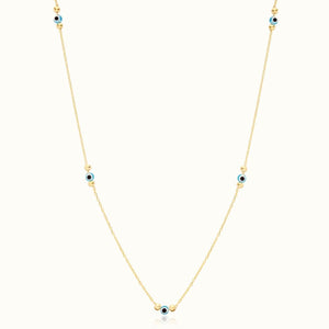 Aqua Marine Charm Necklace