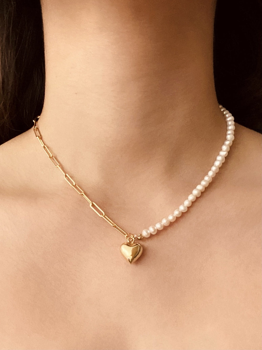 Asymmetric Love Freshwater Pearl Necklace